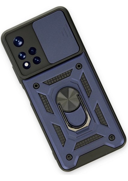 Poco M4 5g Kılıf Pars Lens Yüzüklü Silikon - Lacivert fiyatları