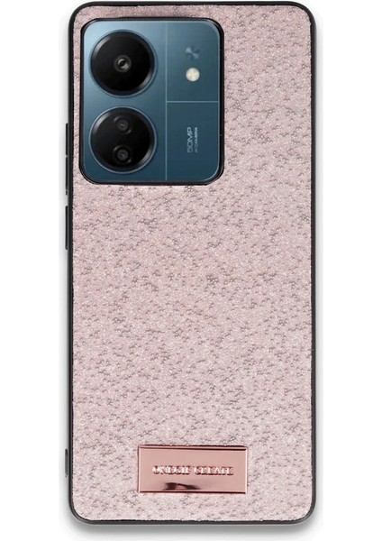 Onegif Redmi 13C Bright Simli Kapak - Pembe