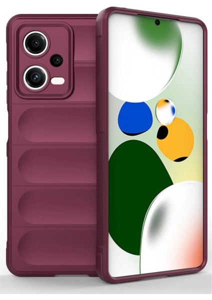 Poco X5 5g Kılıf Optimum Silikon - Bordo