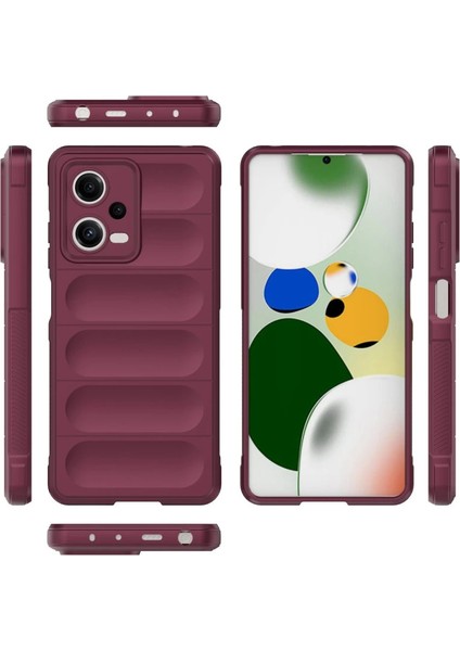 Poco X5 5g Kılıf Optimum Silikon - Bordo modelleri