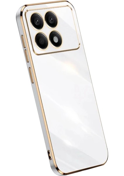 Newface Poco X6 Kılıf Volet Silikon - Beyaz