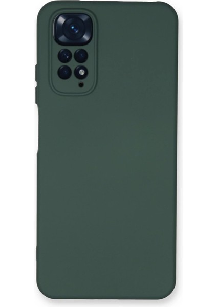 Redmi Note 11 Kılıf Nano Içi Kadife Silikon - Koyu Yeşil