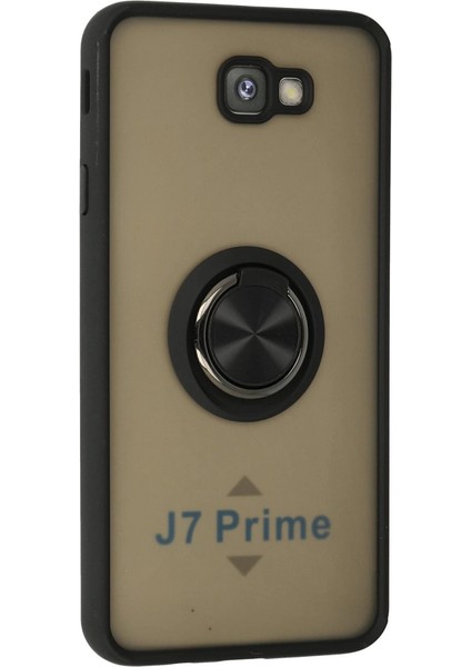 J7 Prime Kılıf Montreal Yüzüklü Silikon Kapak - Siyah fiyatları