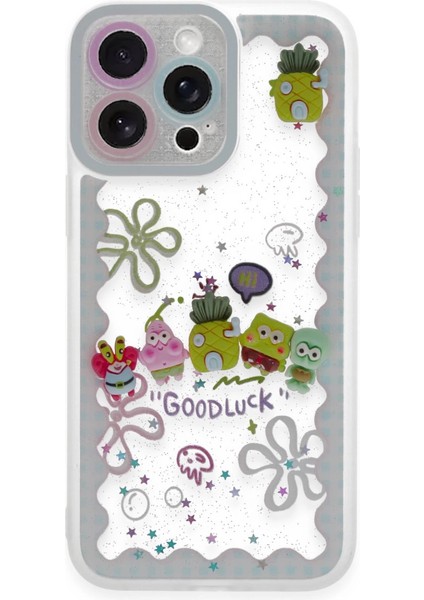 Newface Iphone 14 Kılıf Sweet Desenli Silikon Kapak - Açık