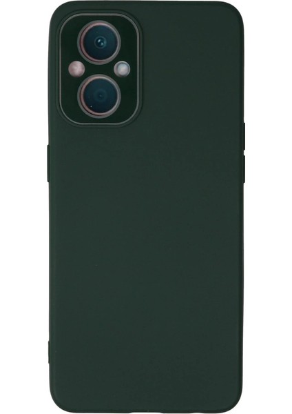 Reno 7 Lite Kılıf Lansman Glass Kapak - Koyu Yeşil