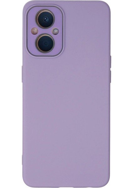 Reno 7 Lite Kılıf Lansman Glass Kapak - Lila