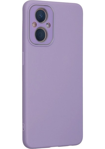 Reno 7 Lite Kılıf Lansman Glass Kapak - Lila modelleri