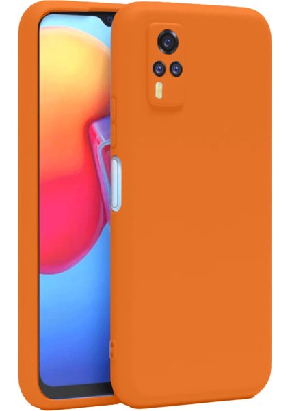 Y53S Kılıf Nano Içi Kadife Silikon - Turuncu