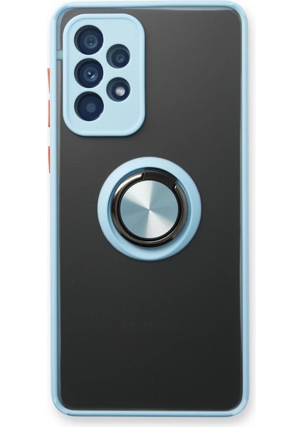 A73 5g Kılıf Montreal Yüzüklü Silikon Kapak - Buz