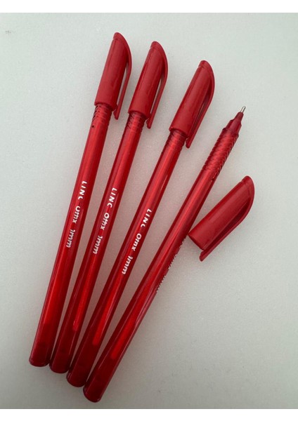Silka Lınc Tükenmez Kalem 1 mm Kırmızı (4 Adet)