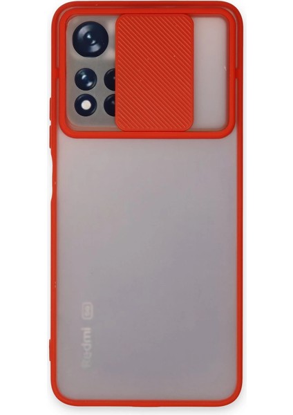 Redmi Note 11 5g Kılıf Palm Buzlu Kamera Sürgülü Silikon - Kırmızı