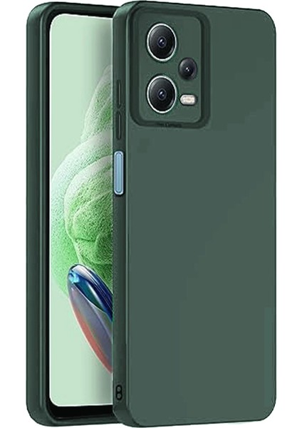 Redmi Note 12 5g Kılıf Nano Içi Kadife Silikon - Koyu Yeşil