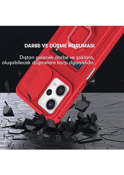 Redmi Note 12 5g Kılıf Zuma Kartvizitli Yüzüklü Silikon - Pembe fiyatları