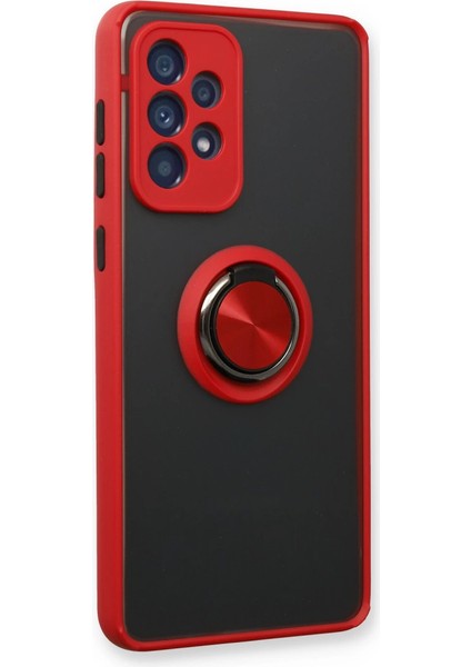 A53 5g Kılıf Montreal Yüzüklü Silikon Kapak - Kırmızı fiyatları
