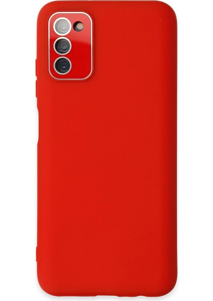 A03S Kılıf Lansman Glass Kapak - Kırmızı