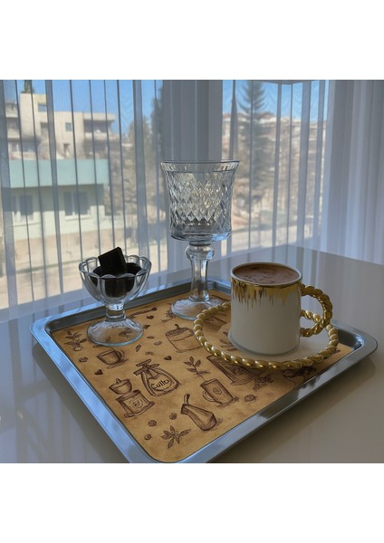 40 Adet 20X20 Kahve Sunum Kağıdı Kahve Tepsi Servis Altlığı fiyatları