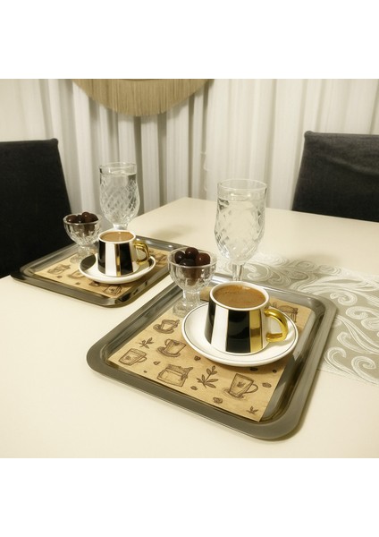 40 Adet 20X20 Kahve Sunum Kağıdı Kahve Tepsi Servis Altlığı fırsatları