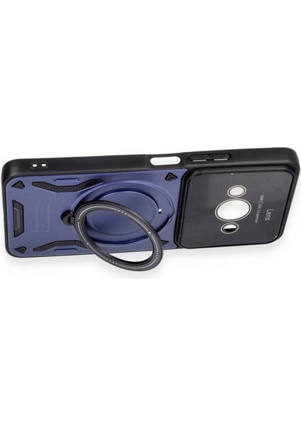 Poco C61 Kılıf Joy Lens Standlı Kapak - Koyu Yeşil modelleri