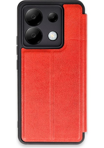 Newface Redmi Note 13 5g Kılıf Flip Cover - Kırmızı