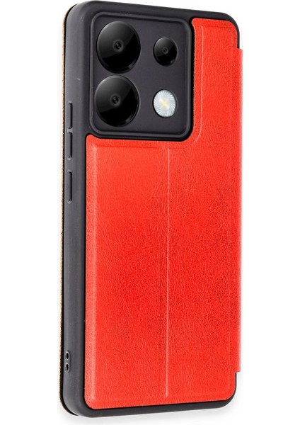 Newface Redmi Note 13 5g Kılıf Flip Cover - Kırmızı fiyatları
