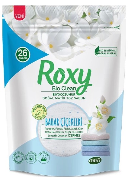 Bfs Roxy Bio Clean Doğal Matik Toz Sabun Bahar Çiçekleri 1600 gr