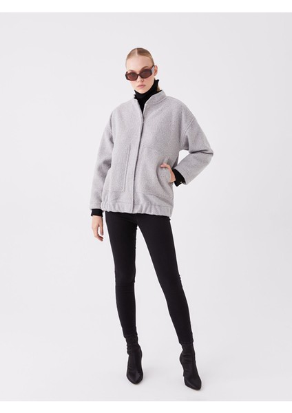 Yeni Sezon Dik Yaka Düz Oversize Kadın Kaşe Kaban modelleri