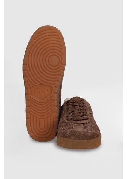 Pele Erkek Deri Sneaker Ayakkabı Kahverengi fırsatları