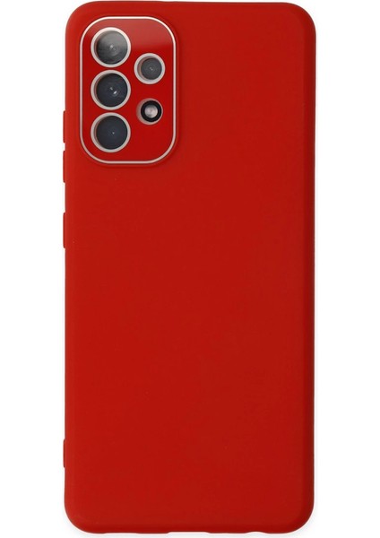 A53 5g Kılıf Lansman Glass Kapak - Kırmızı