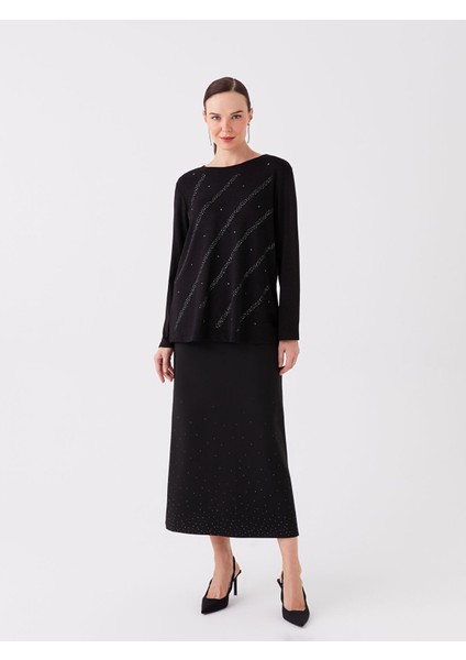 Yeni Sezon Beli Lastikli Baskılı Kadın Etek