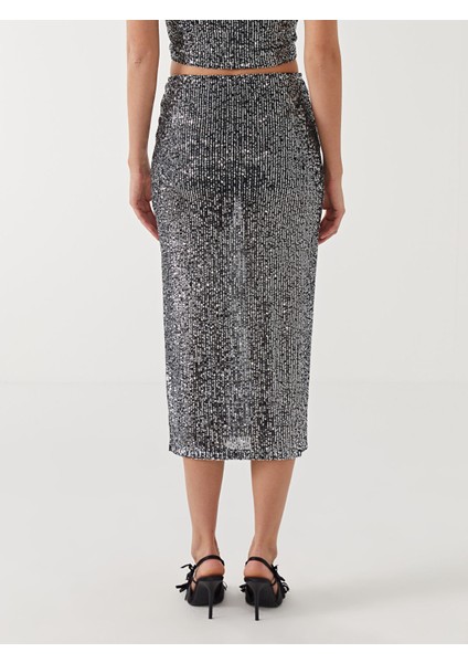 Yeni Sezon Ekstra Dar Fit Payetli Kadın Etek indirimleri