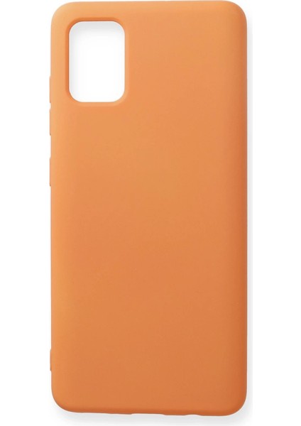 A71 Kılıf Nano Içi Kadife Silikon - Turuncu