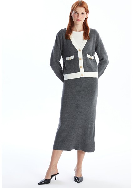 Yeni Sezon Kadın Beli Lastikli Düz Triko Etek modelleri