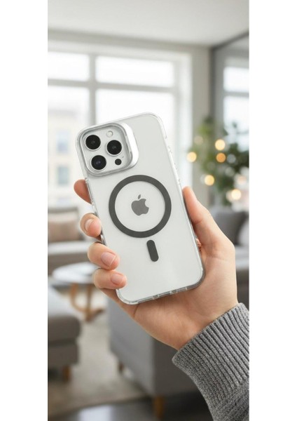 iphone 15 Promax Standlı Şeffaf Kılıf