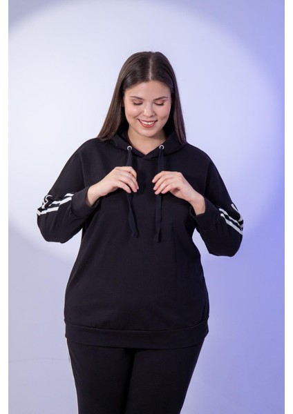 Büyük Beden Kapüşonlu 2 Iplik Eşofman Takım fiyatları