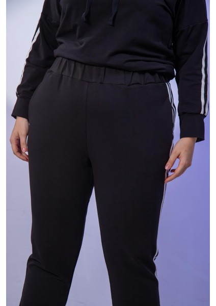 Büyük Beden Kapüşonlu 2 Iplik Eşofman Takım