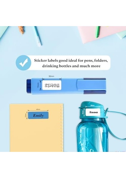 Etiketler (0.65" x 1.2") D11/D110/D101 Etiket Makinesi Için Kendinden Yapışkanlı Yazıcı Etiket Kağıdı, 1 Rulo 210 (Beyaz) modelleri