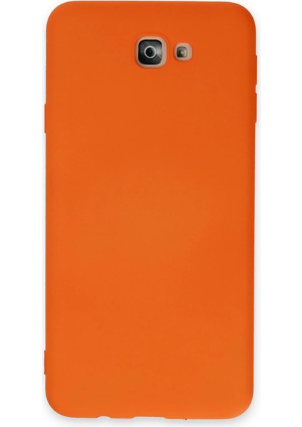 J7 Prime Kılıf Nano Içi Kadife Silikon - Turuncu