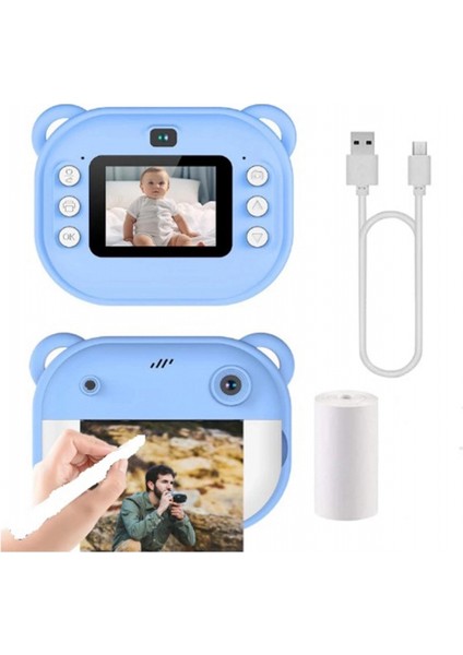 Dijital Video Kayıt Fotoğraf Çocuk Kamerası Anlık Termal Resim Kağıt Baskılı