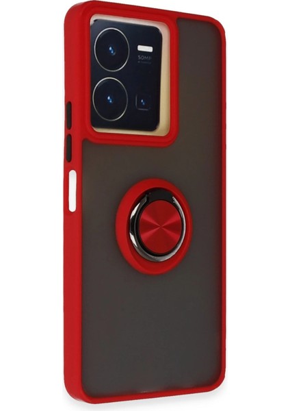 Newface Y36 Kılıf Montreal Yüzüklü Silikon Kapak - Kırmızı fiyatları