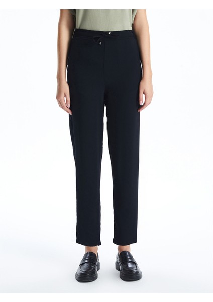Yeni Sezon Beli Lastikli Düz Krep Kadın Pantolon fiyatları