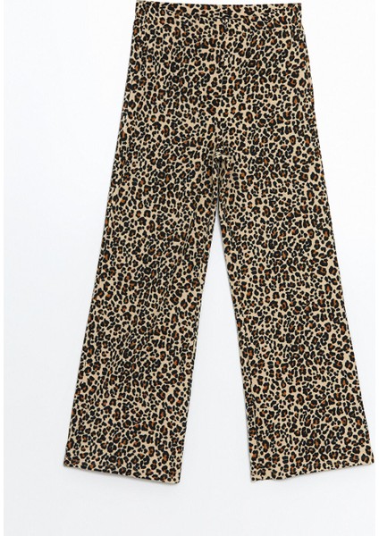 Yeni Sezon Beli Lastikli Leopar Desenli Kadın Pantolon indirimleri