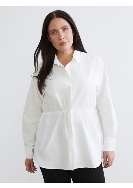 Yeni Sezon Büyük Beden Poplin Kadın Gömlek