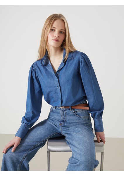 Yeni Sezon Kadın Jean Gömlek