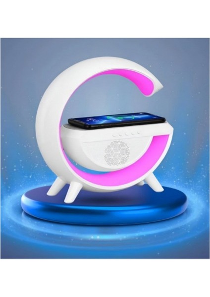 Rgb Işıklı Kablosuz Şarj Standı ve Bluetooth Speaker