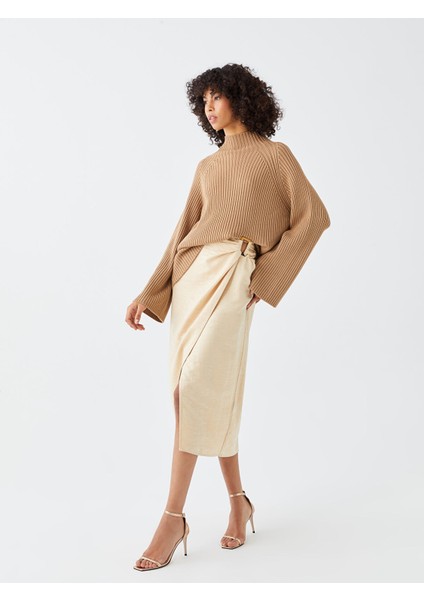 Yeni Sezon Beli Fermuarlı Düz A Kesim Saten Kadın Etek fiyatları