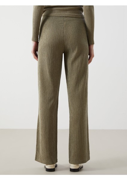 Yeni Sezon Beli Lastikli Dokulu Kadın Pantolon fırsatları