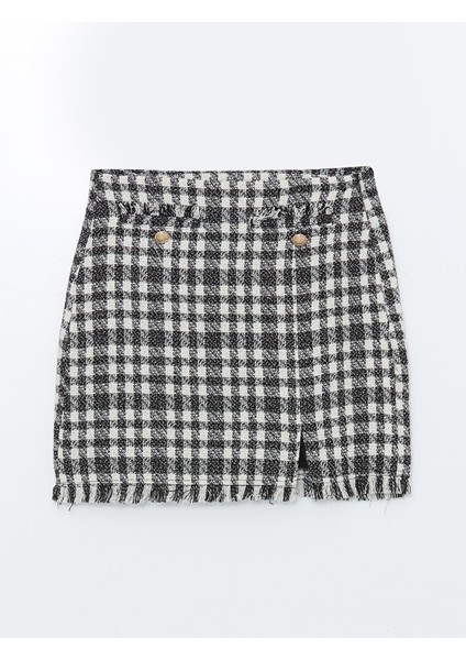 Yeni Sezon Beli Fermuarlı Ekose Kadın Etek indirimleri