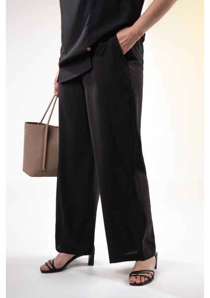 Kadın Büyük Beden V Yaka Düğmeli 2'li Takım Siyah Yeşil modelleri