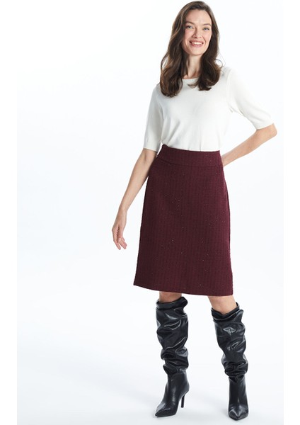 Yeni Sezon Beli Fermuarlı A Kesim Kadın Etek