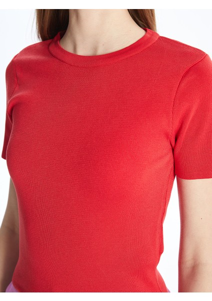 Yeni Sezon Bisiklet Yaka Düz Kısa Kollu Kadın Triko Kazak fırsatları